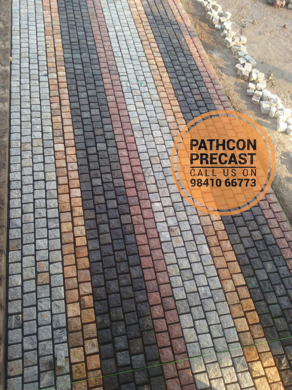 Cobblestone paver blocks 